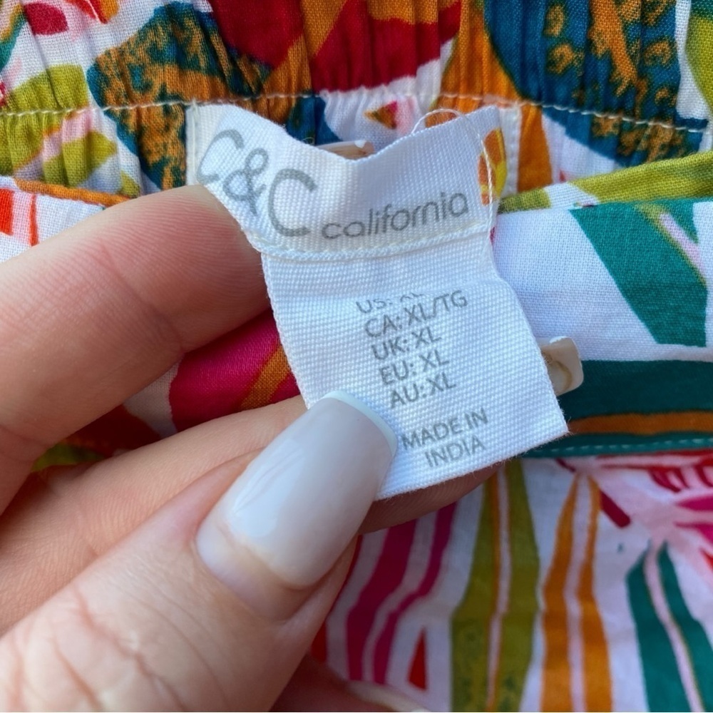 C&C California Midi Ruffle Faux Wrap Embroidered Skirt I Size: XL - Picture 8 of 10
